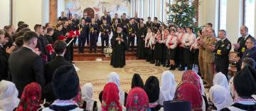 Colindători la Centrul eparhial al Arhiepiscopiei Dunării de Jos