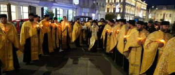 Procesiune cu sfintele moaşte în municipiul Brăila