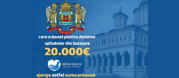 Donație a Patriarhiei Române pentru achiziționarea de echipamente medicale destinate spitalelor din județul Suceava Donație a Patriarhiei Române pentru achiziționarea de echipamente medicale destinate spitalelor din județul Suceava