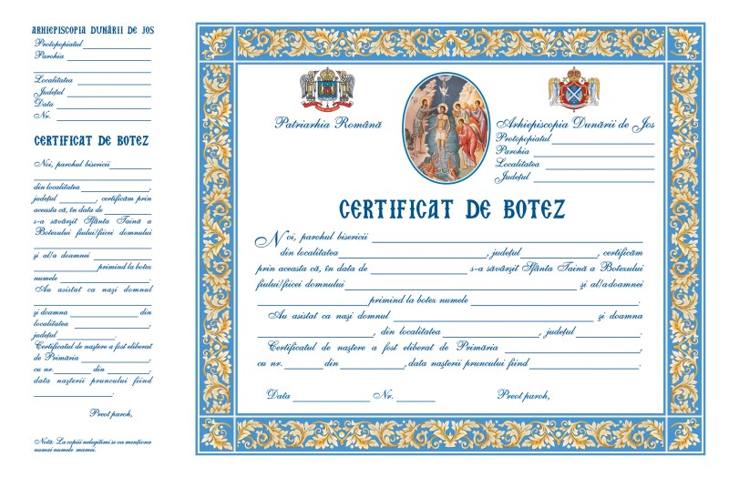 certificat botez final